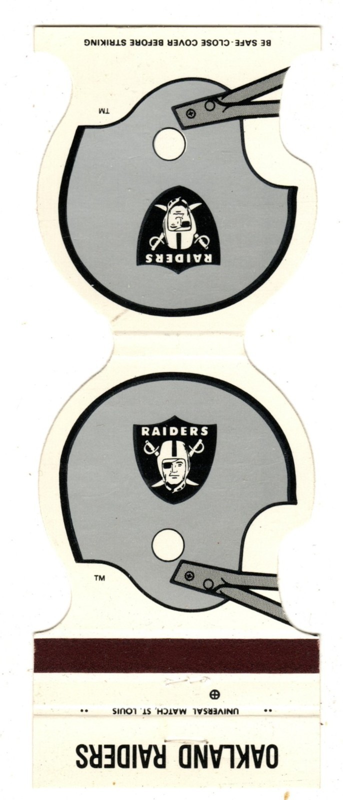 1981 OAKLAND RAIDERS matchbook matchcover - FOOTBALL SCHEDULE