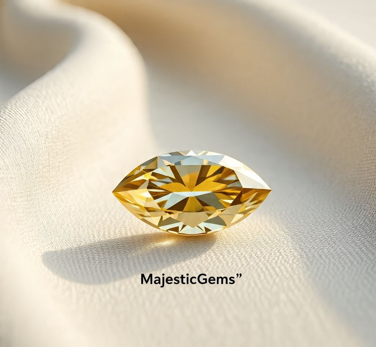 4 Ct 100% Marquise Cut Yellow Color~ Natural D Grade VVS1 Diamond ~1 🎁Free