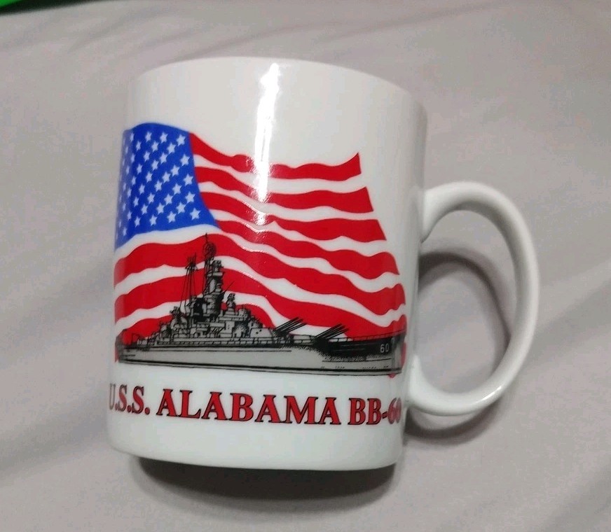Mug USS ALABAMA (BB-60) Memorial To Alabama Veterans - Collectible Mug Limited 