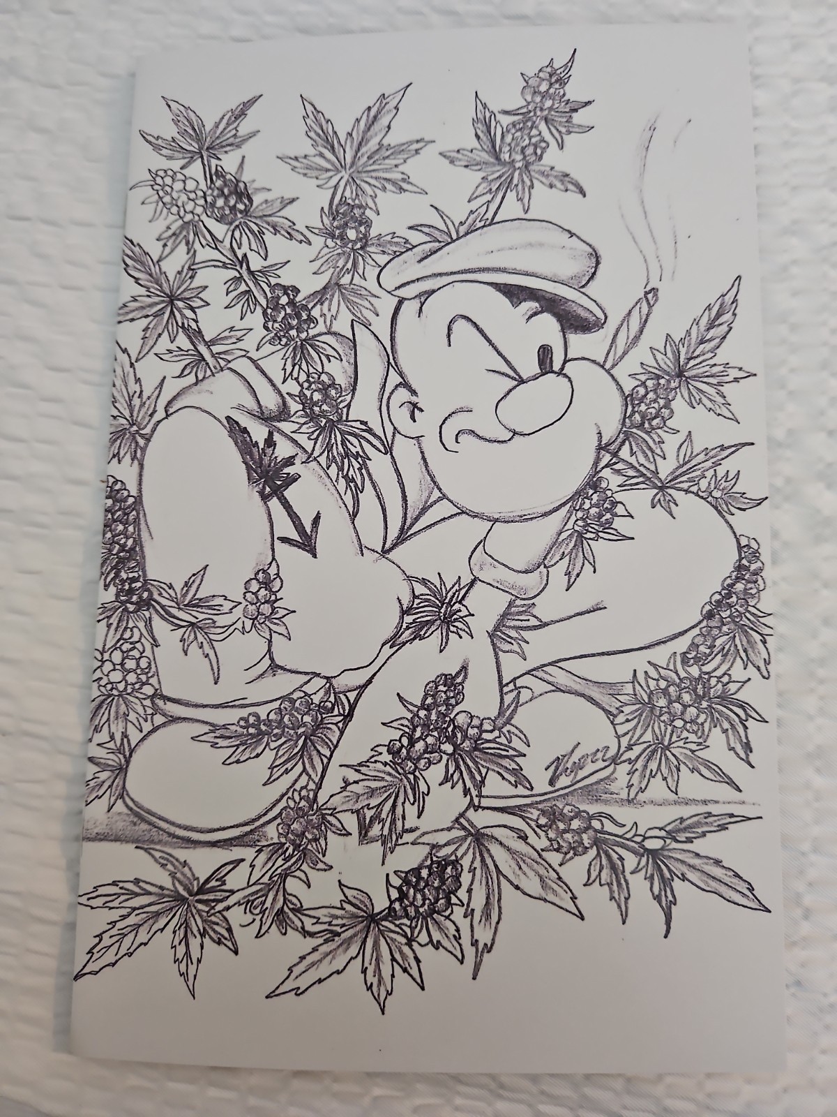 The Stoner Man Popeye Weed B&W Virgin Variant C2E2 Exclusive Sense Comics