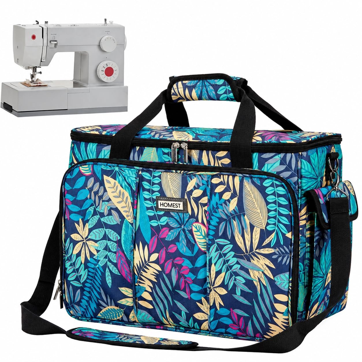 HOMEST Sewing Machine Carry Case, with Shoulder Strap and Front Pocket HOMEST Sewing Machine Carry Case, with Shoulder Strap and Front Pocket