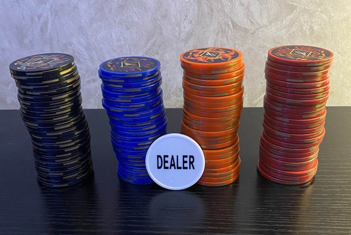 Vintage PP Pro player poker chips 99 and the dealer chip replacement lot 