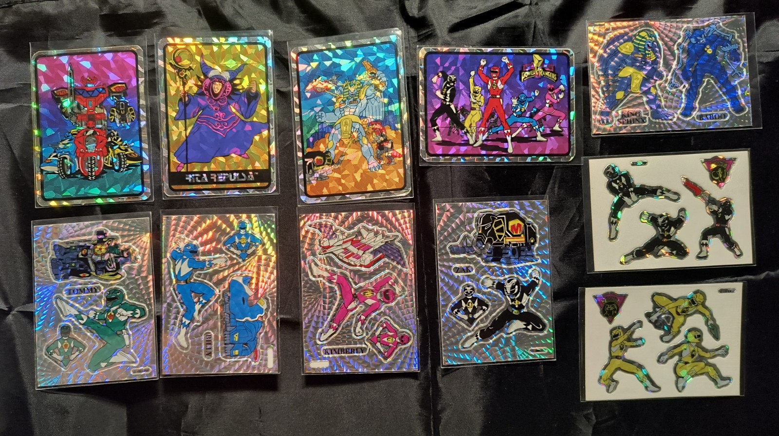 1994 Mighty Morphin Power Rangers Saban Vending Machine Stickers  -LOT of 11