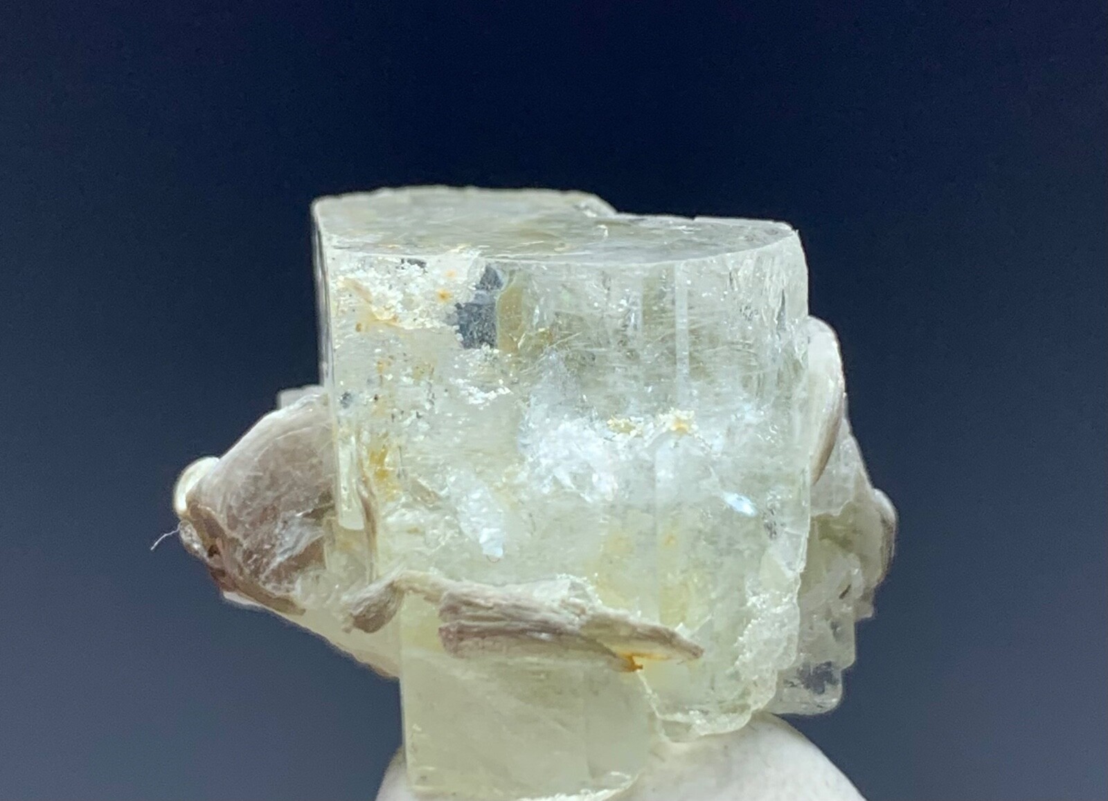 38 Cts Natural Aquamarine Crystal with Mica from Pakistan.