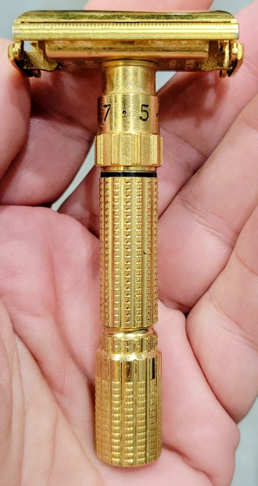 Vintage c1960 Gillette Fatboy Adjustable Safety Razor F2 1-9 Dial NEW OLD STOCK