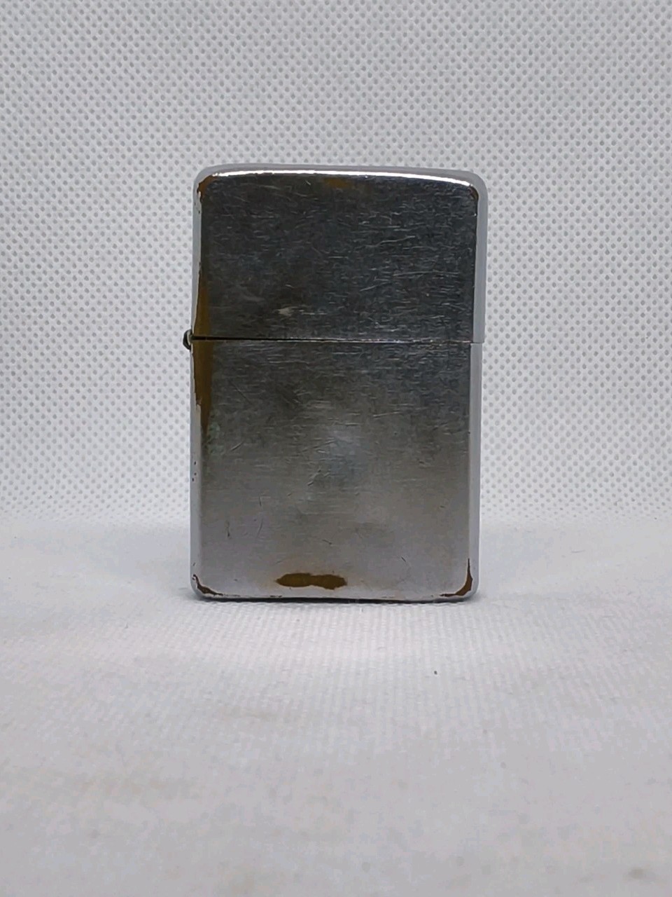Vtg 1958 Zippo Lighter Pat 2517191 Plain Chrome 3-Dot Stamp Factory Original Set