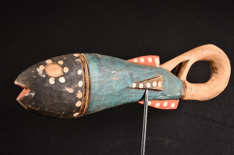 An Old African Bozo Fisch Statue Burkina Faso Africa Afrique Africa 2212