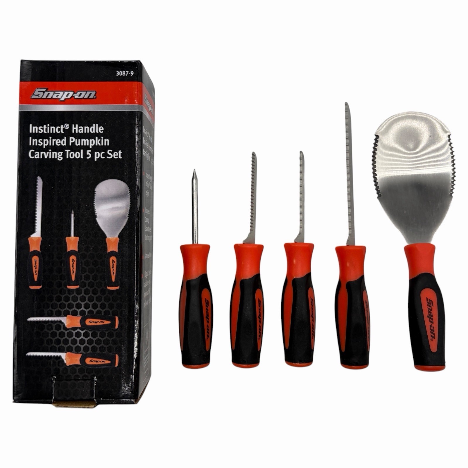 Snap on Tools Orange Screwdriver Handle Pumpkin Carving Set  piece