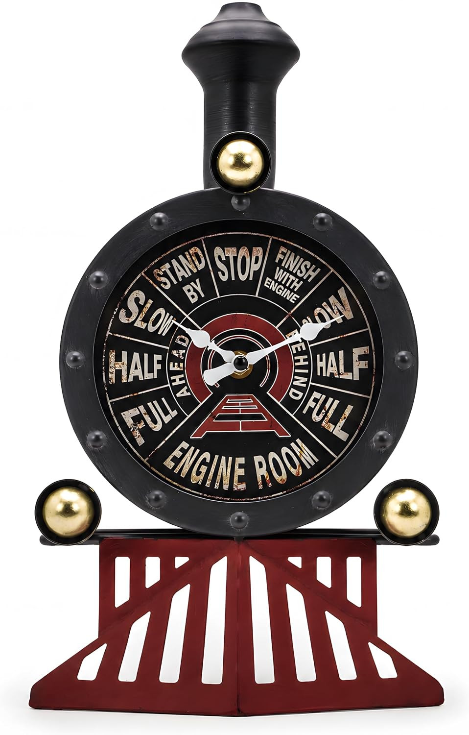 Vintage Train Clock for Desk, Shelf or Wall, Train Gifts for Men