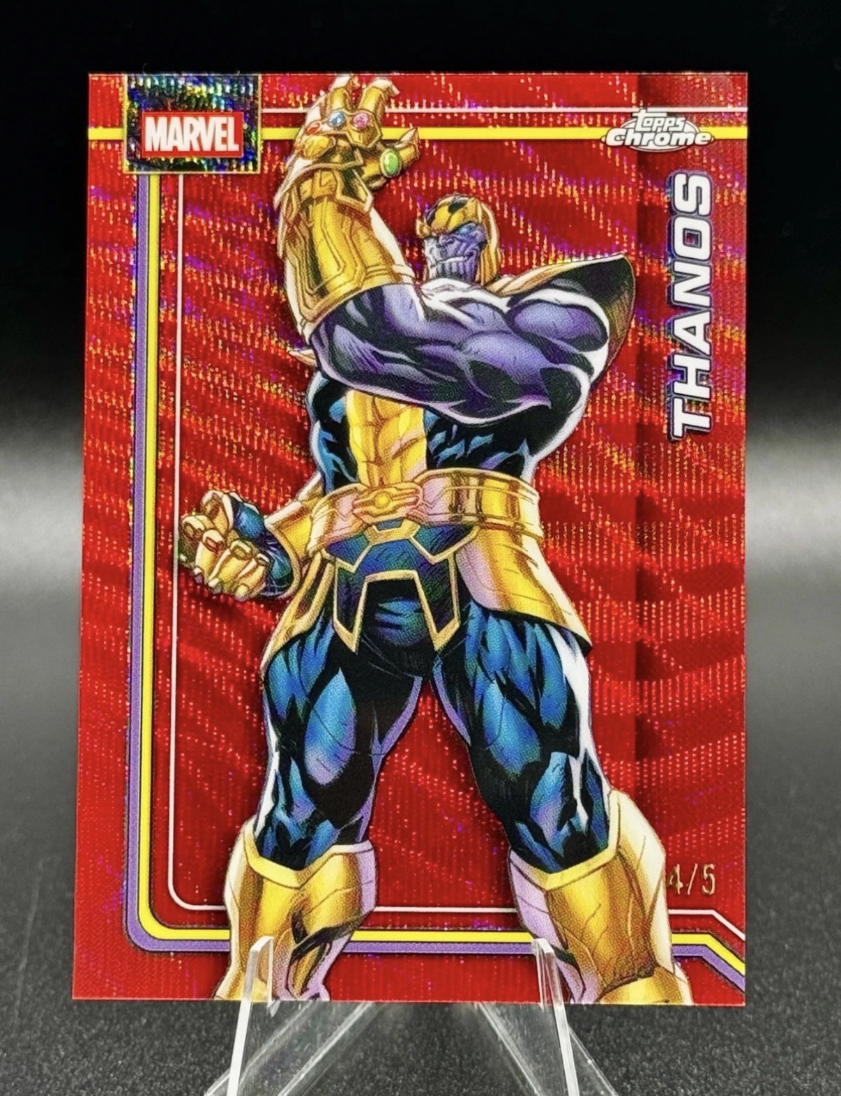 2026 Topps Chrome Marvel THANOS #174 Red Wave 4/5 