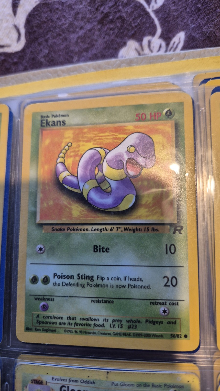 POKEMON TEAM ROCKET EKANS CARD 56/82   MINT CONDITION 