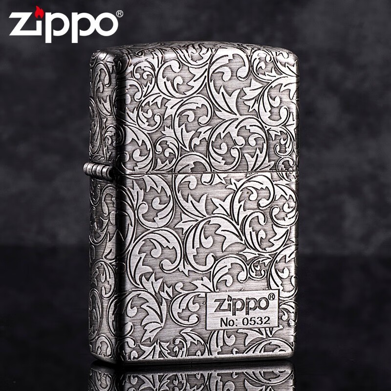 ZIPPO Armor Lighter 5sided Tangcao Ancient Silver Limited Edition Number Lighter