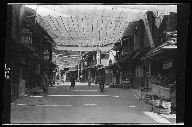 Photo:Japan 1908 Street Scene Covered Market Travel View