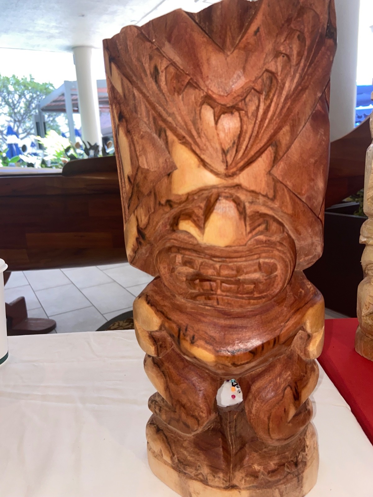 HAWAIIAN HANDCARVED BY OUTRIGGER HOTELS CARVER ARTIST IN WAIKIKI: TIKI KU