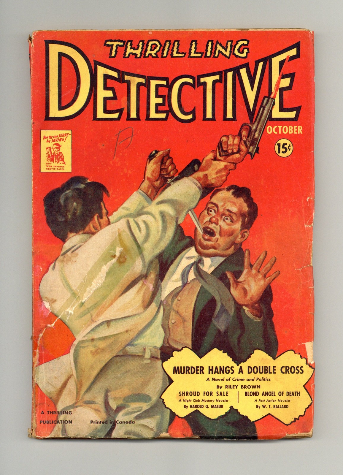 Thrilling Detective Oct 1942 Vol. 43 #3 GD/VG 3.0 Low Grade