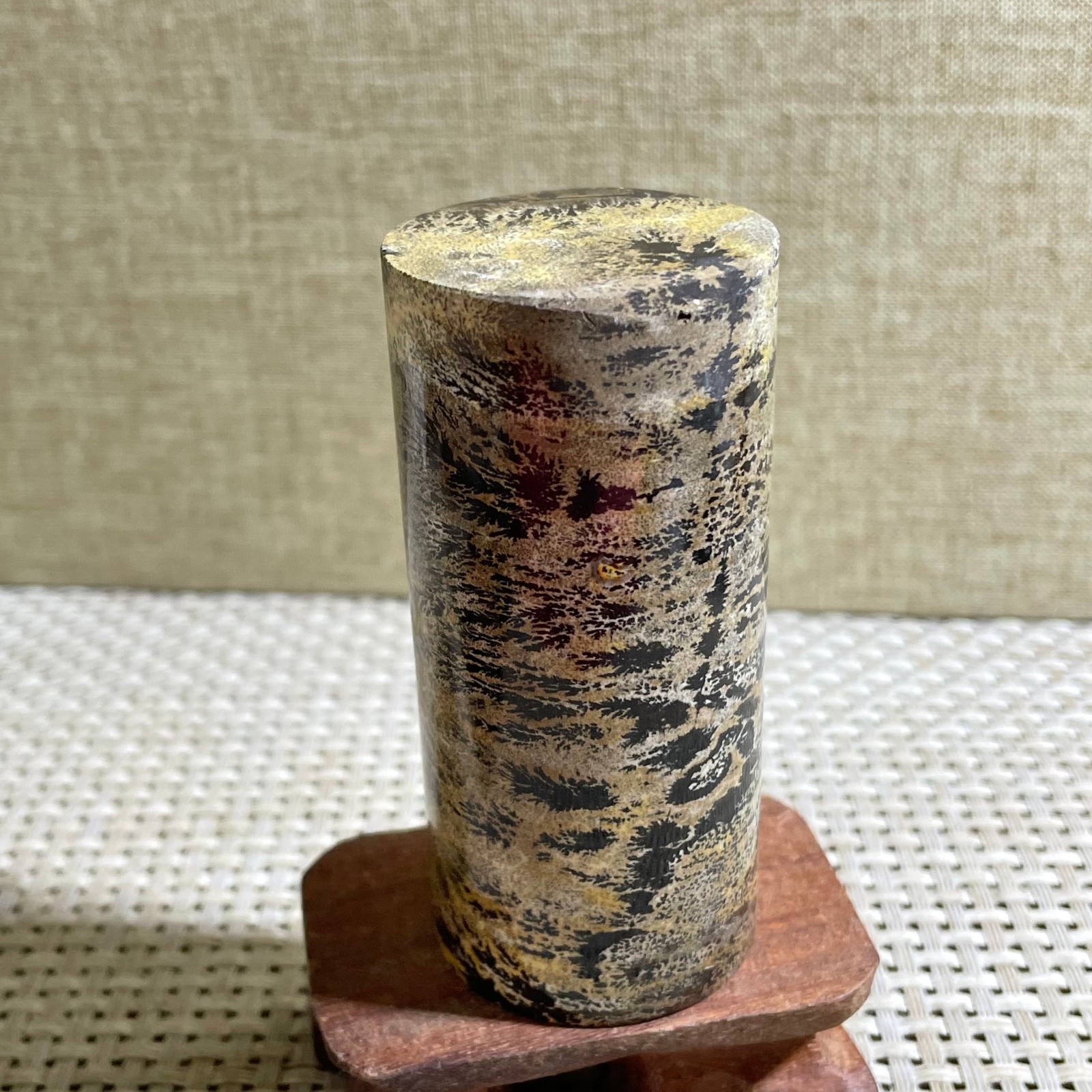 198g Beautiful Chinese Dendritic Limestone Picture Stone Guohua - Rare