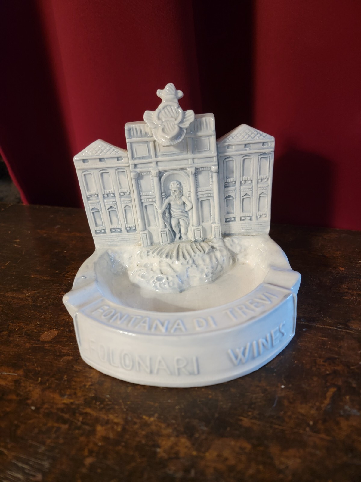 Vtg Wine 50s Advertising Italy Collectible Fontana Di Trevi Fountain  Bar Gift