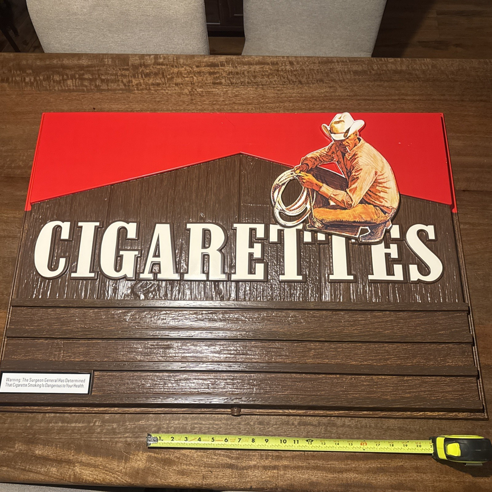 Vtg Marlboro Cigarettes 37.5 x 26.5 Advertising Plastic Store Sign
