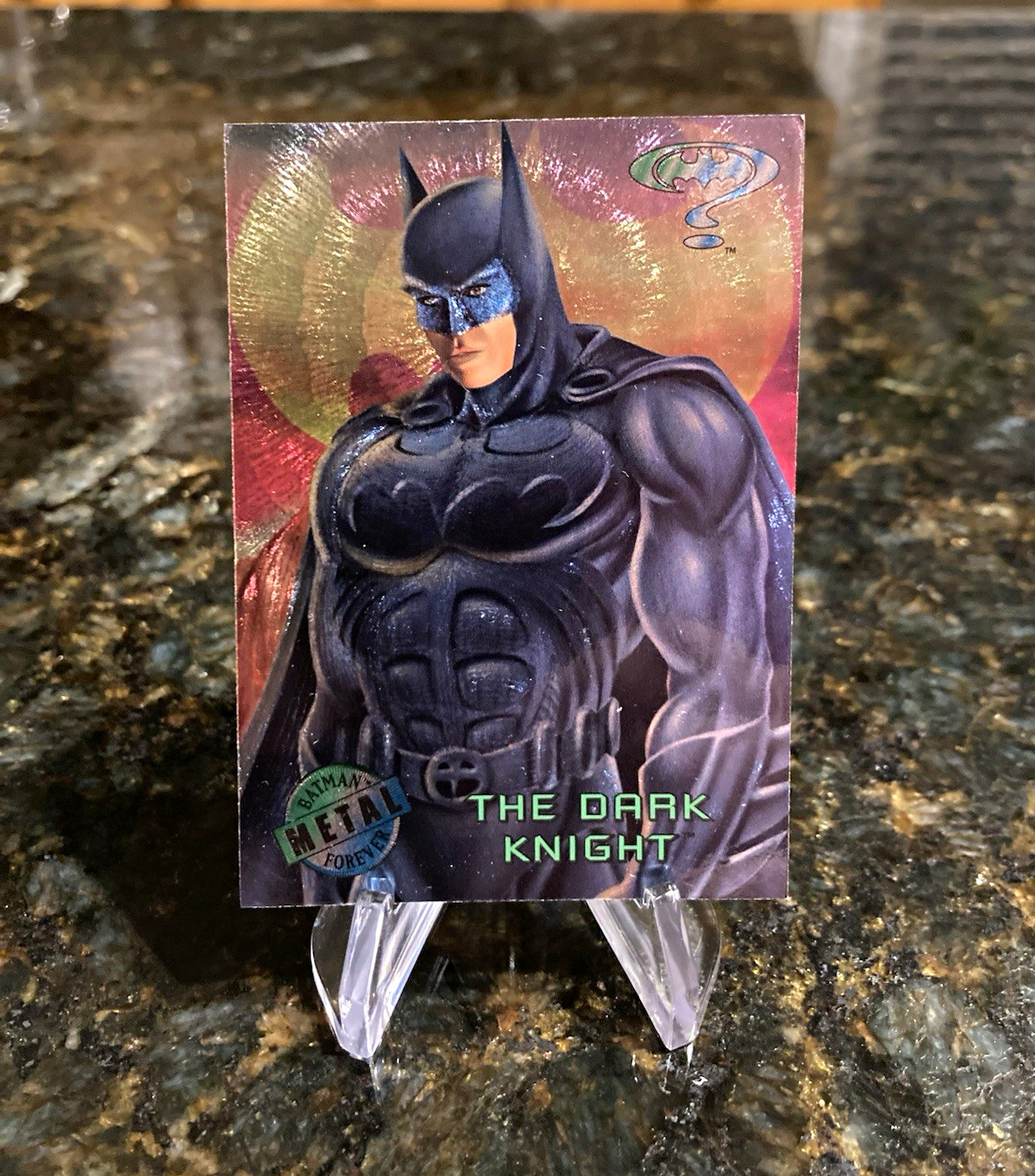 Fleer 1995 Batman Forever Metal Chase Card #35 The Dark Knight Batman NM-MT