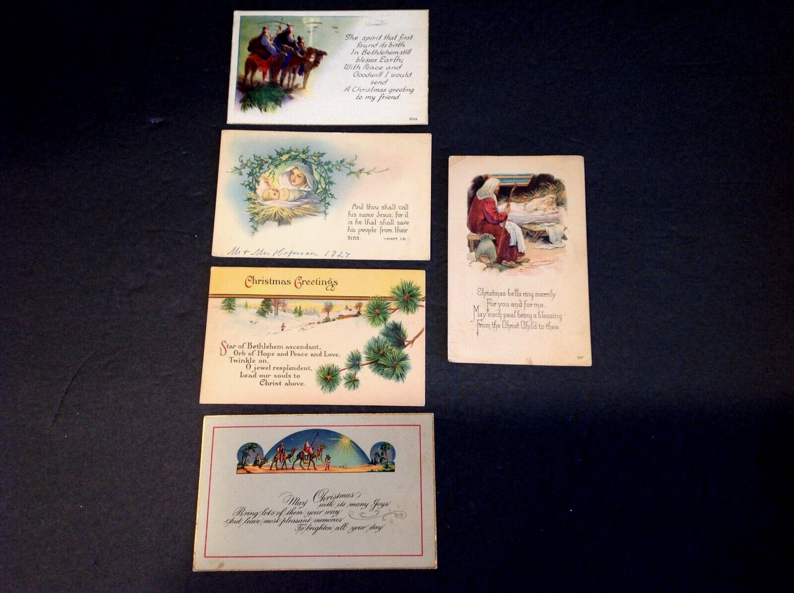 Antique 1920\'s Religious Postcards - Lot of 5 Used
