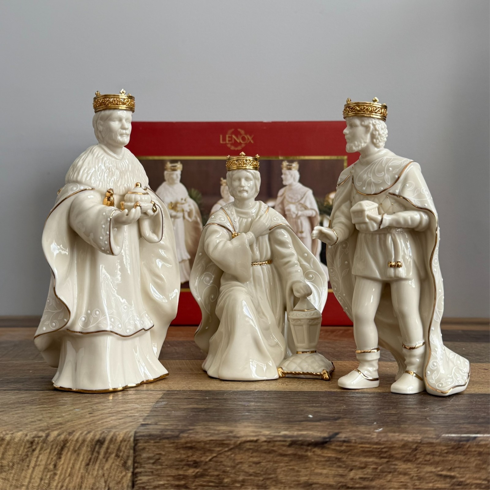 Lenox - Innocence Nativity - Three Kings - 3 Pcs - New In Box