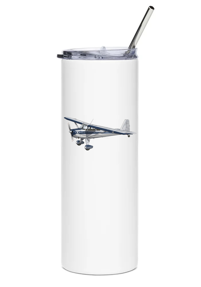 Luscombe Model 8A Stainless Steel Water Tumbler with straw - 20oz.