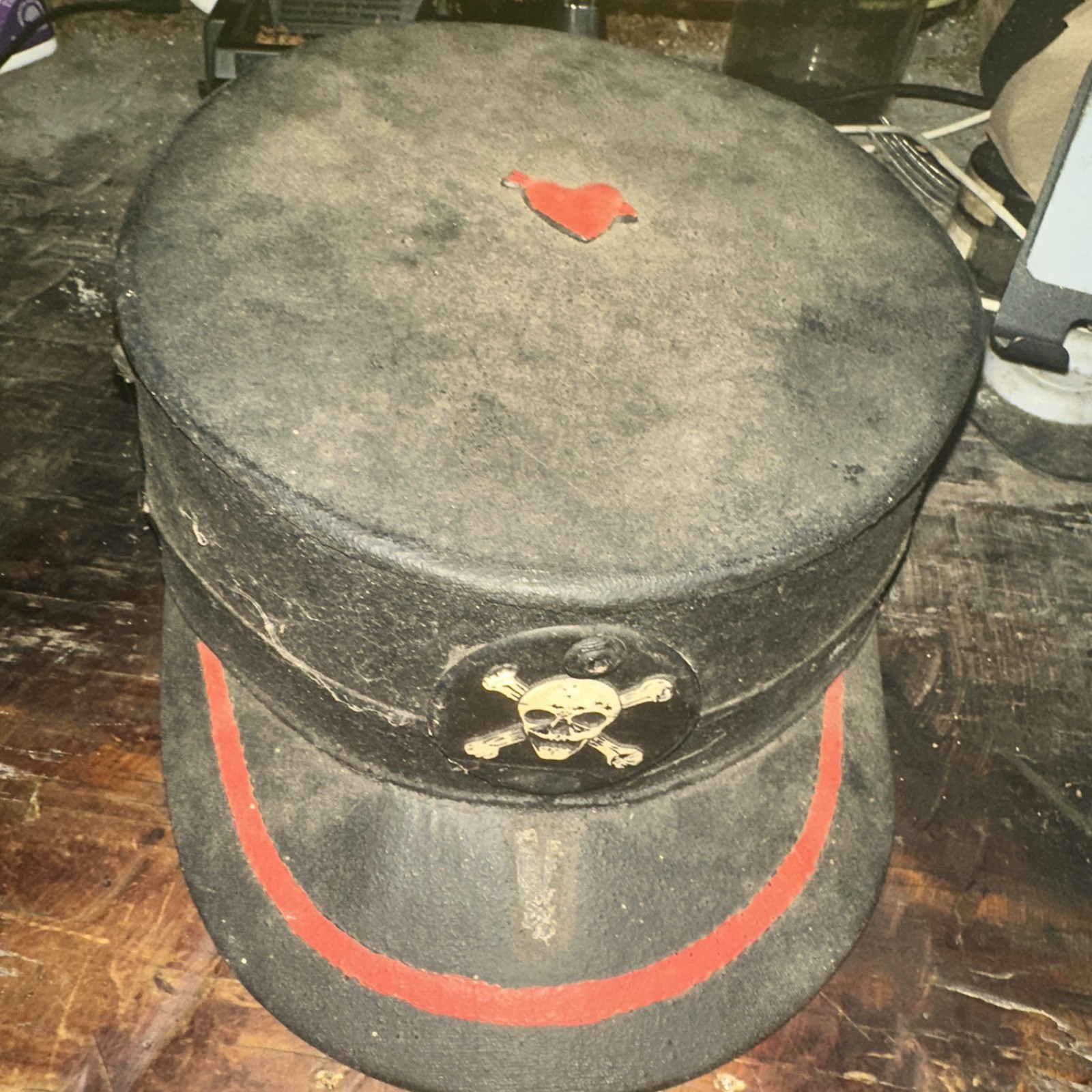 Vintage U.S. Army Falcon Jump Up Cap Size 7 5/8 Heavily Modified By My Grandpa