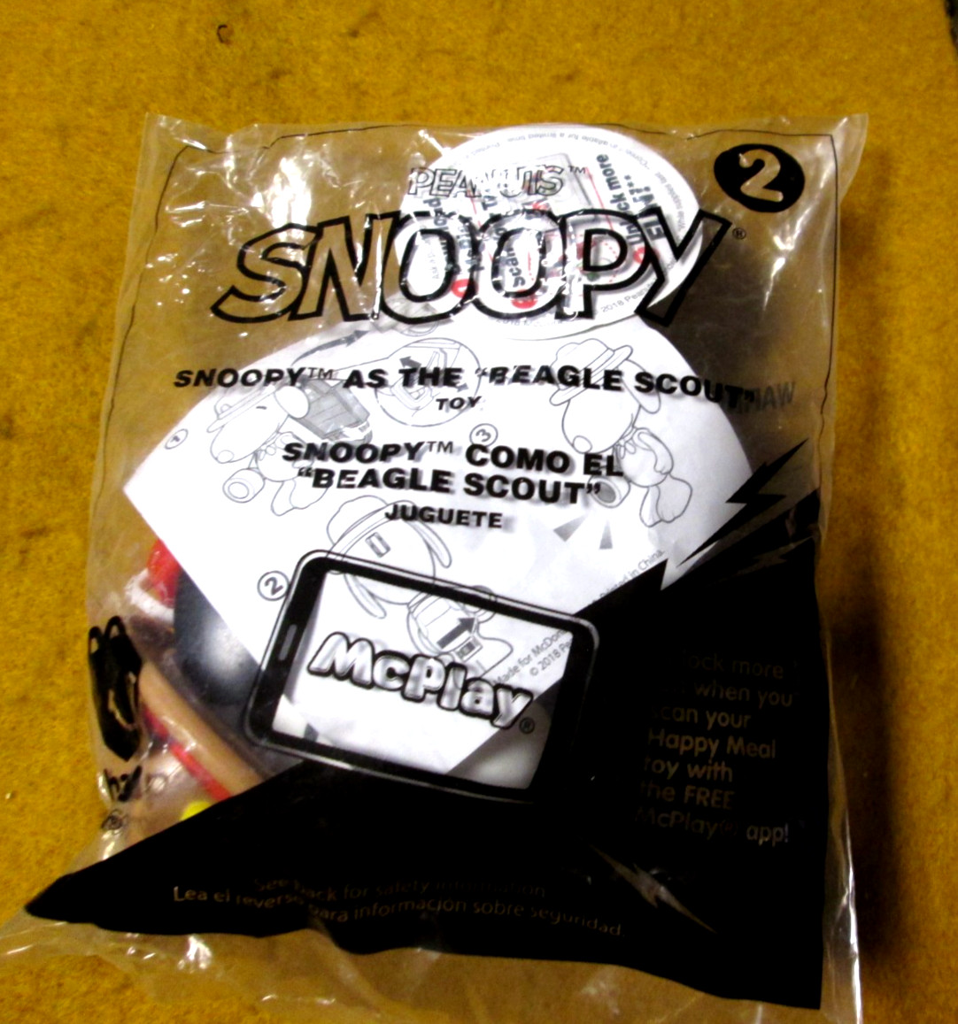 SCOUT BSA PEANUTS SNOOPY BEAGLE SCOUT MCDONALDS HAPPY MEAL TOY IN ORIG PACKAGE 2