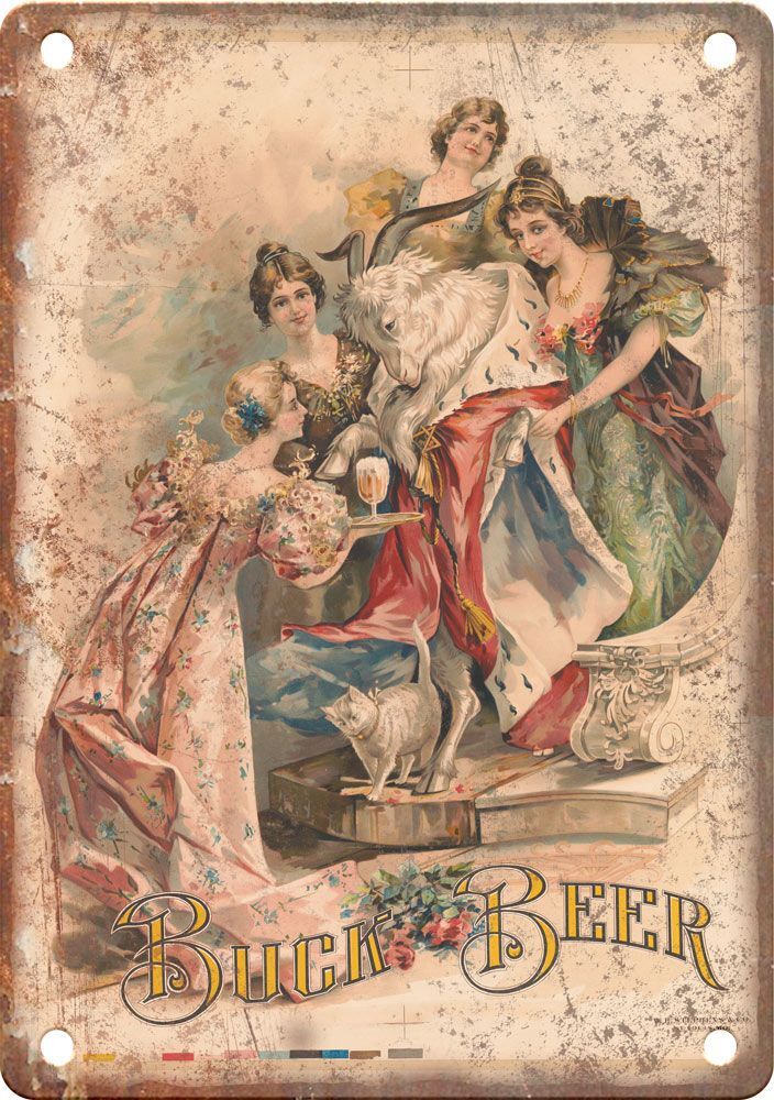Vintage Bock Beer Vintage Ad Reproduction Metal Sign E440