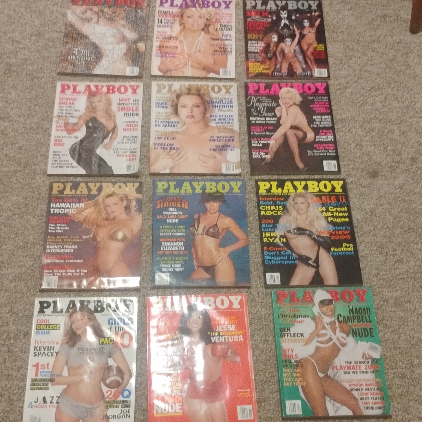 1999 Playboy Magazine Collection Including Collector\'s Edition lot of 12