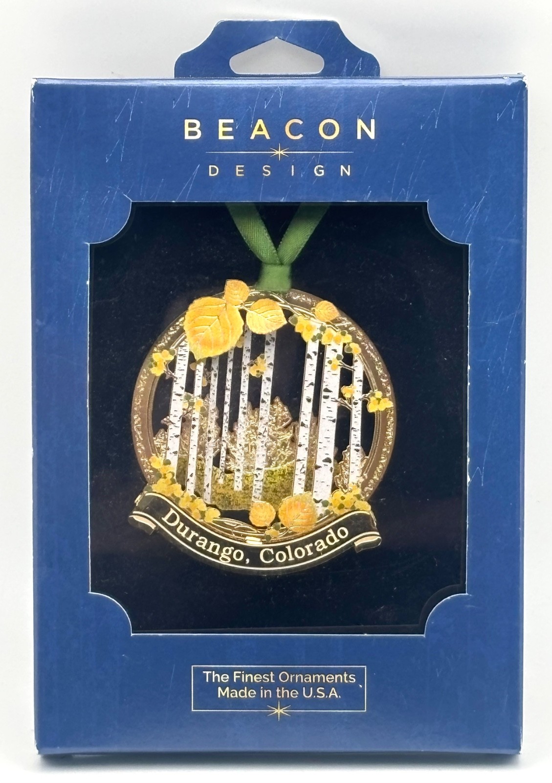 Beacon Designs Autumn Woods Aspen Trees Durango, Colorado Solid Brass Ornament