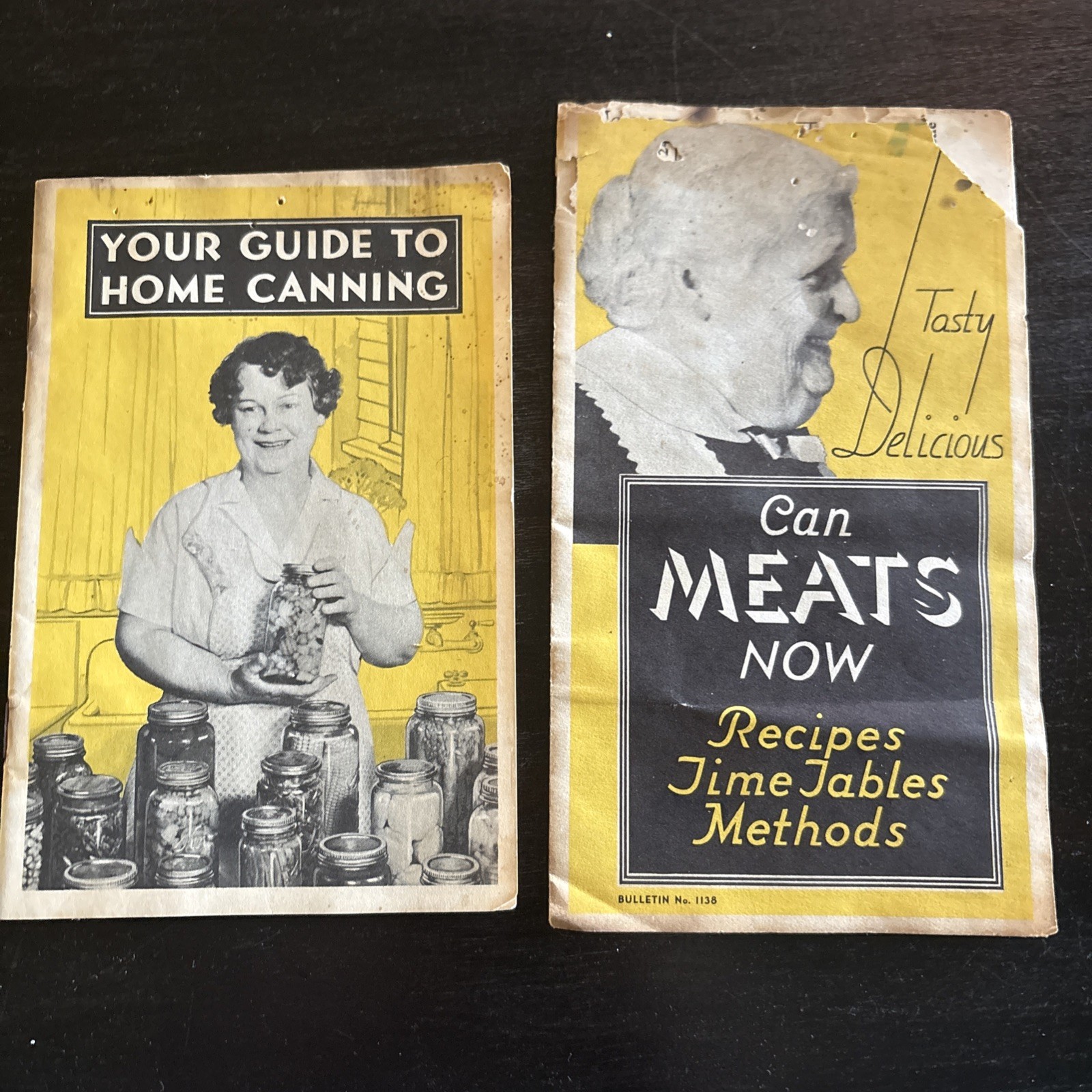Lot of 2 Vintage 1930s Kerr Glass Home Canning Booklets Guide & Can Meats Now