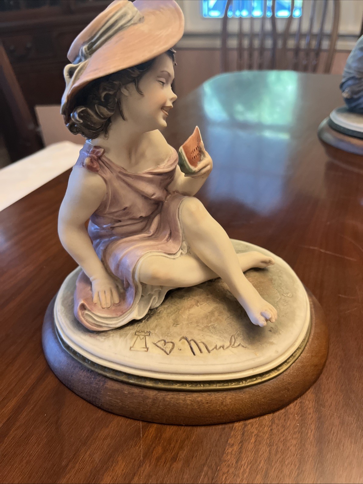 B. Merli Vintage 1981 Porcelain Capodimonte Figurine Mother and Child