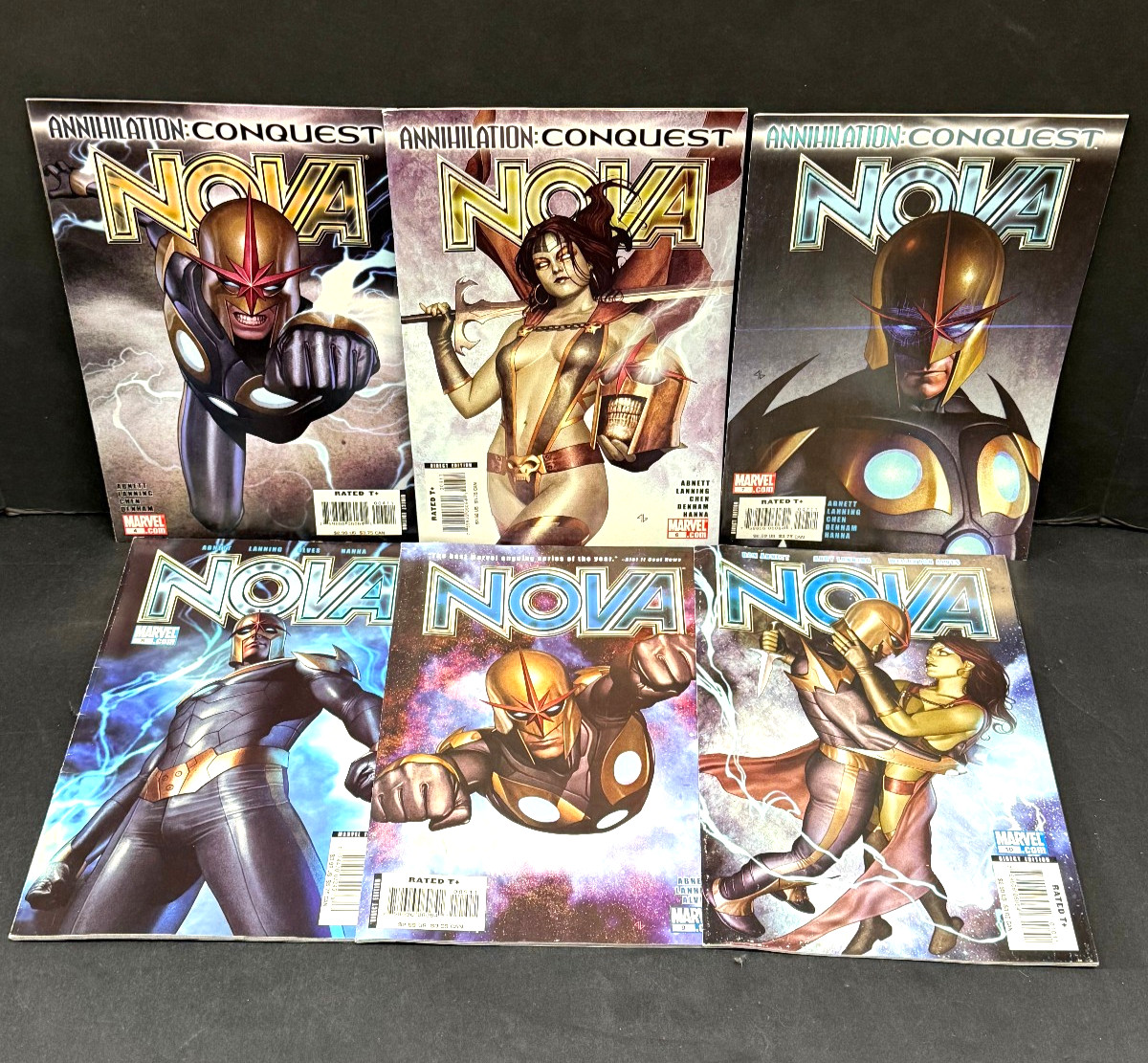 Lot of 6 Nova #4 #6 #7 #8 #9 10 (2007 2008) Marvel Comics