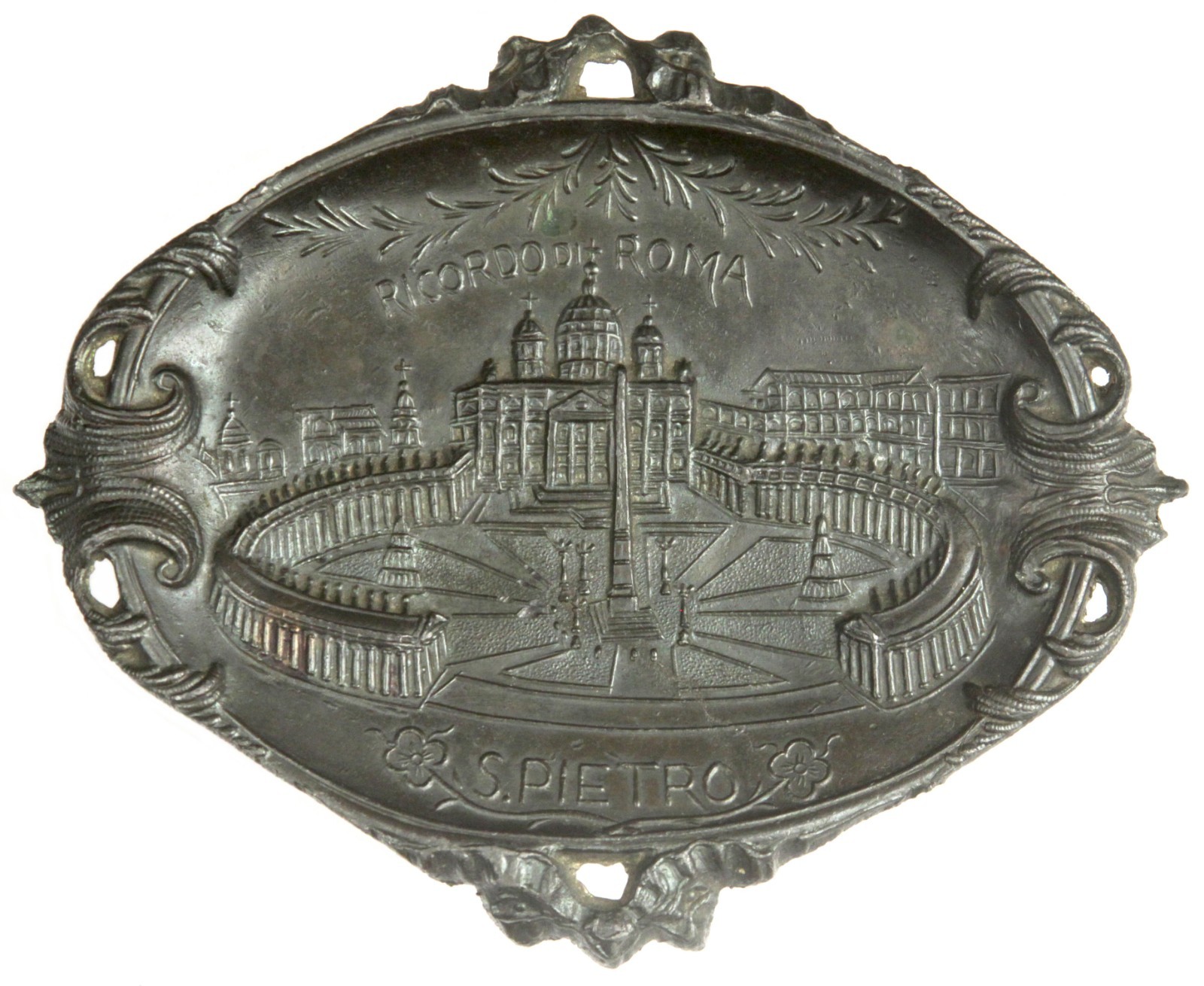 Antique Vintage Italian Grand Tour Travel Souvenir Rome St. Peter's Basilica Old