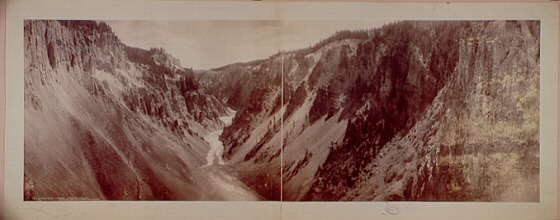 Yellowstone National Park Wyoming 1892 Yellowstone Canyon Falls Panorama