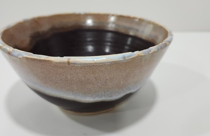 Vintage Tenmoku Matcha Chawan Signed Studio Pottery Drip Glaze Tea Bowl