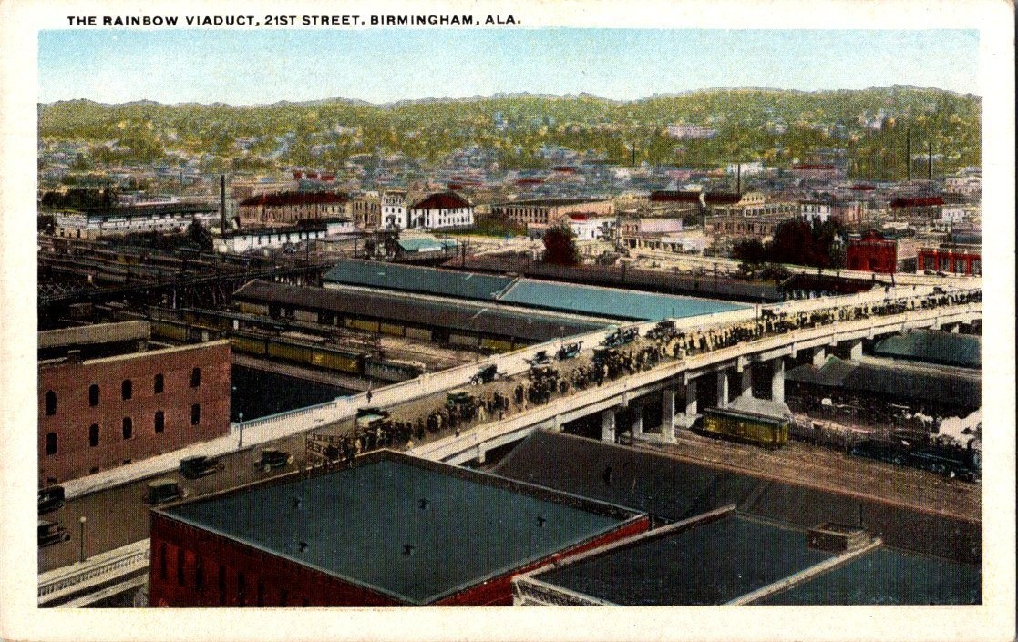 Vintage Postcard 1919 The Rainbow Viaduct,  21 Str., Birmingham, Alabama