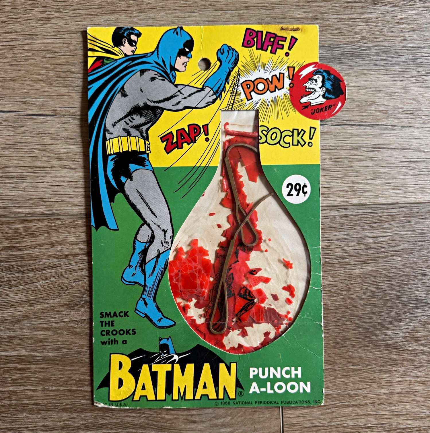 Vintage 1966 Batman Punch-A-Loon Toy