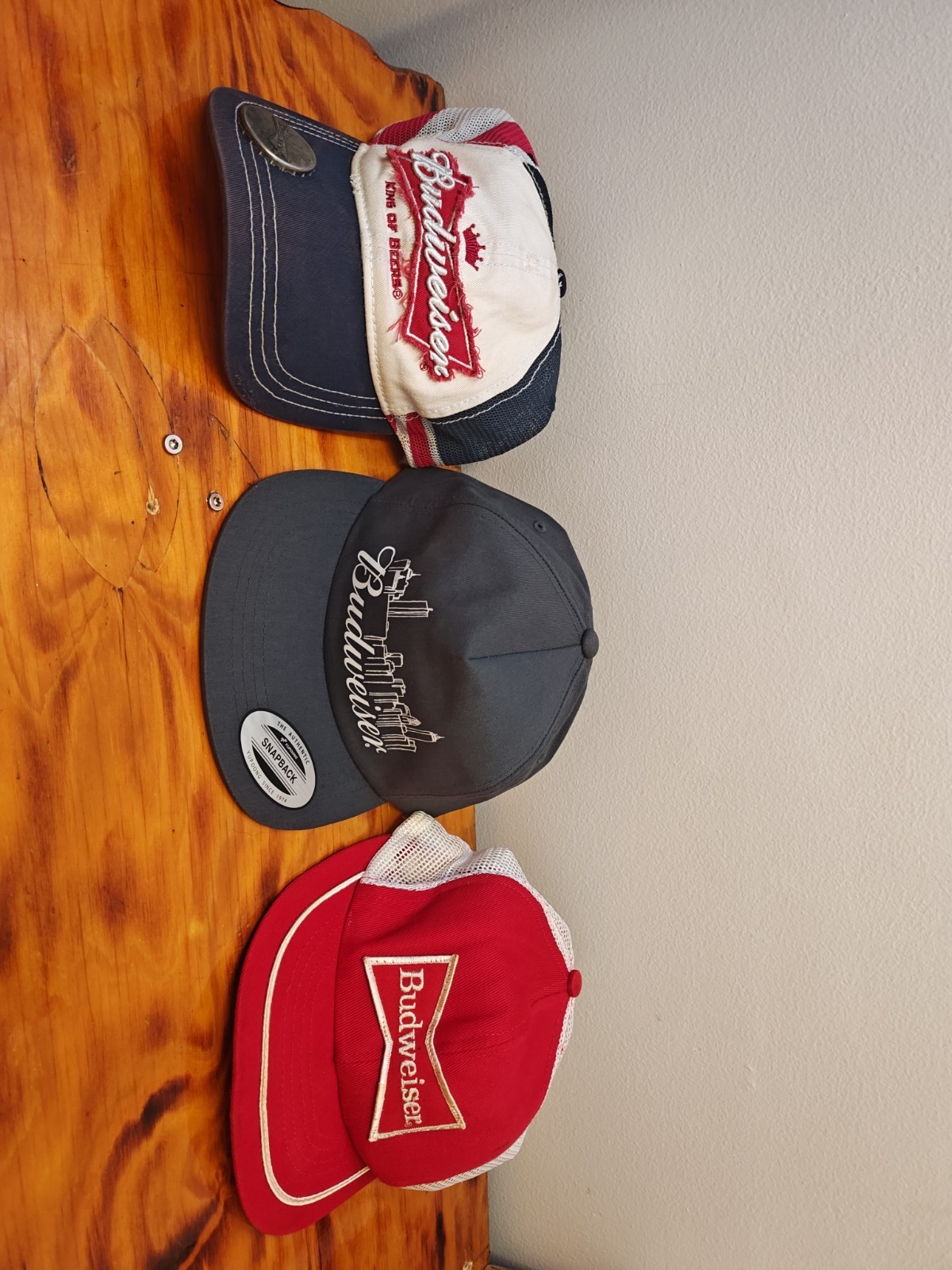 Lot of 3 Budweiser Hats