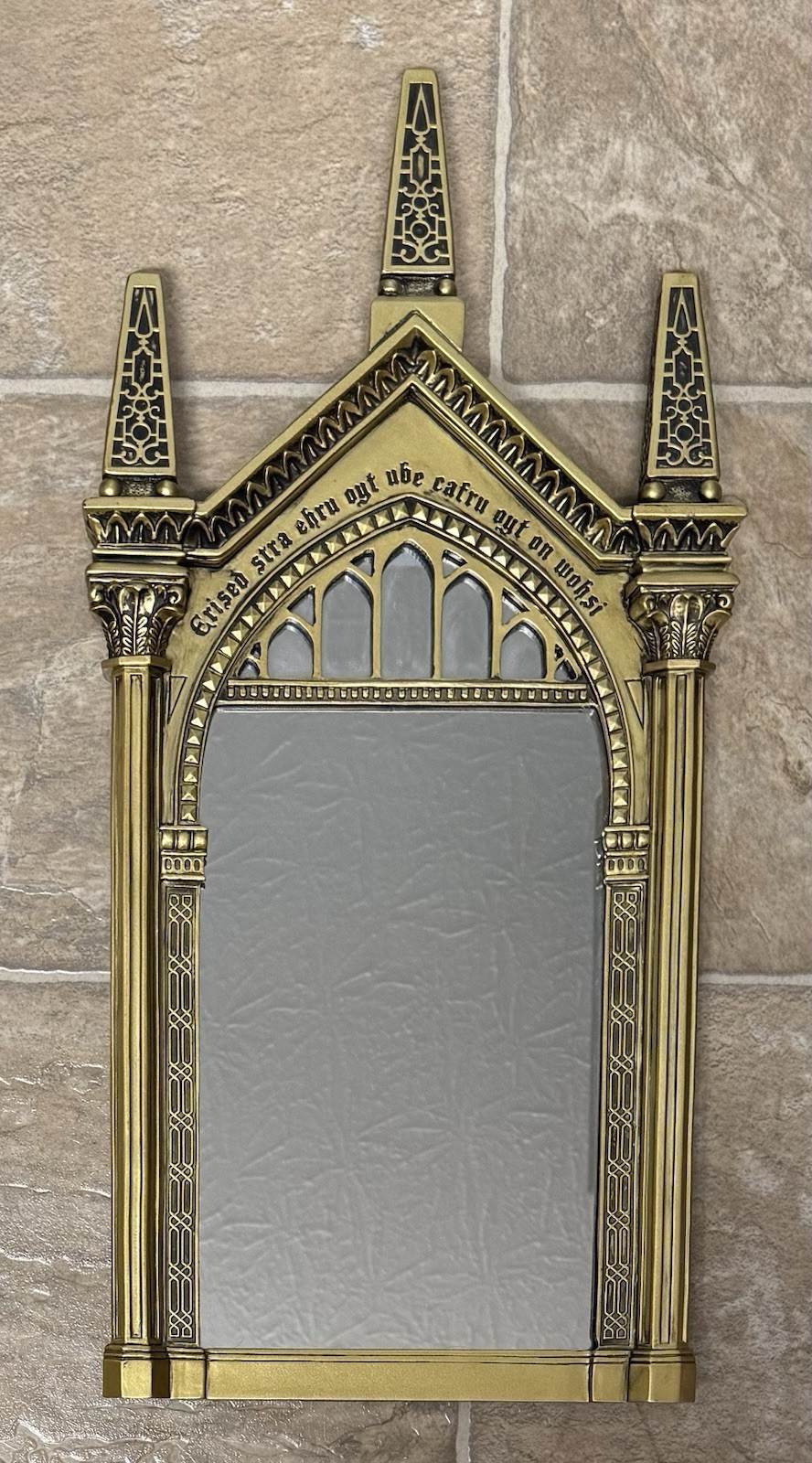 Harry Potter Gold Mirror of Erised Hanging Wall Decor with Stand 20x10