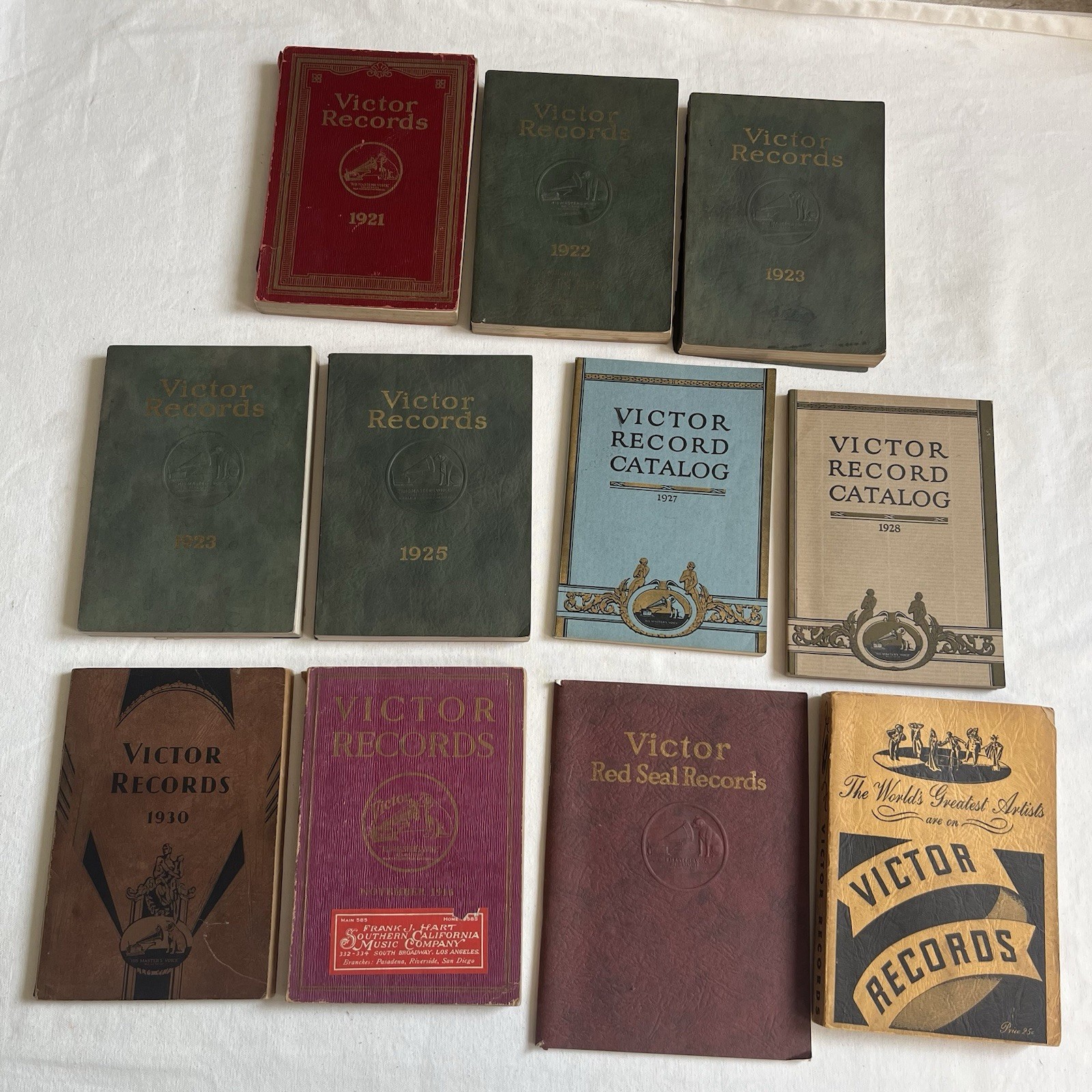 Antique Vintage Victor Talking Machine Records Cata Lot 1916-1930 78 RPM 10x