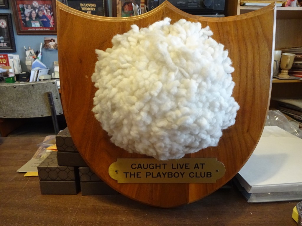 60's PLAYBOY CLUB TAIL PLAQUE CAUGHT LIVE AT THE PLAYBOY CLUB +  