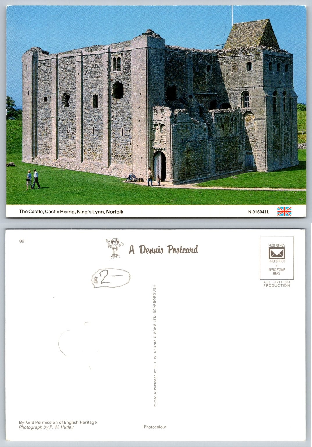 Castle Rising King\'s Lynn Norfolk England Medieval Castle Dennis Postcard
