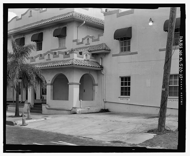 Tampa Florida 1934 West Laurel Street House 2005 HABS Spanish Revival Porch