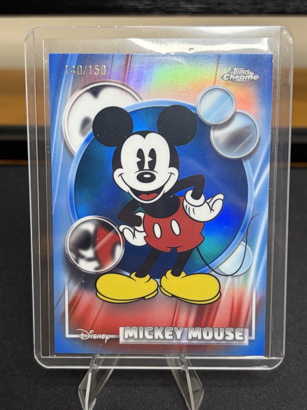 2026 Topps Chrome Disney Mickey Mouse #50 Card True Blue 140/150 FRESHLY PULLED