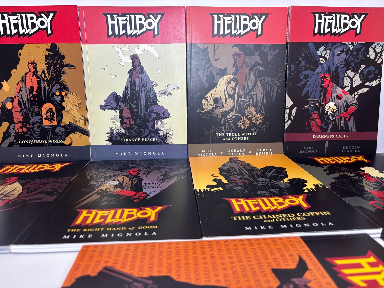 Dark Horse Comics Hellboy Graphic Novel Lot Mike Mignola 9 Volumes Softcover