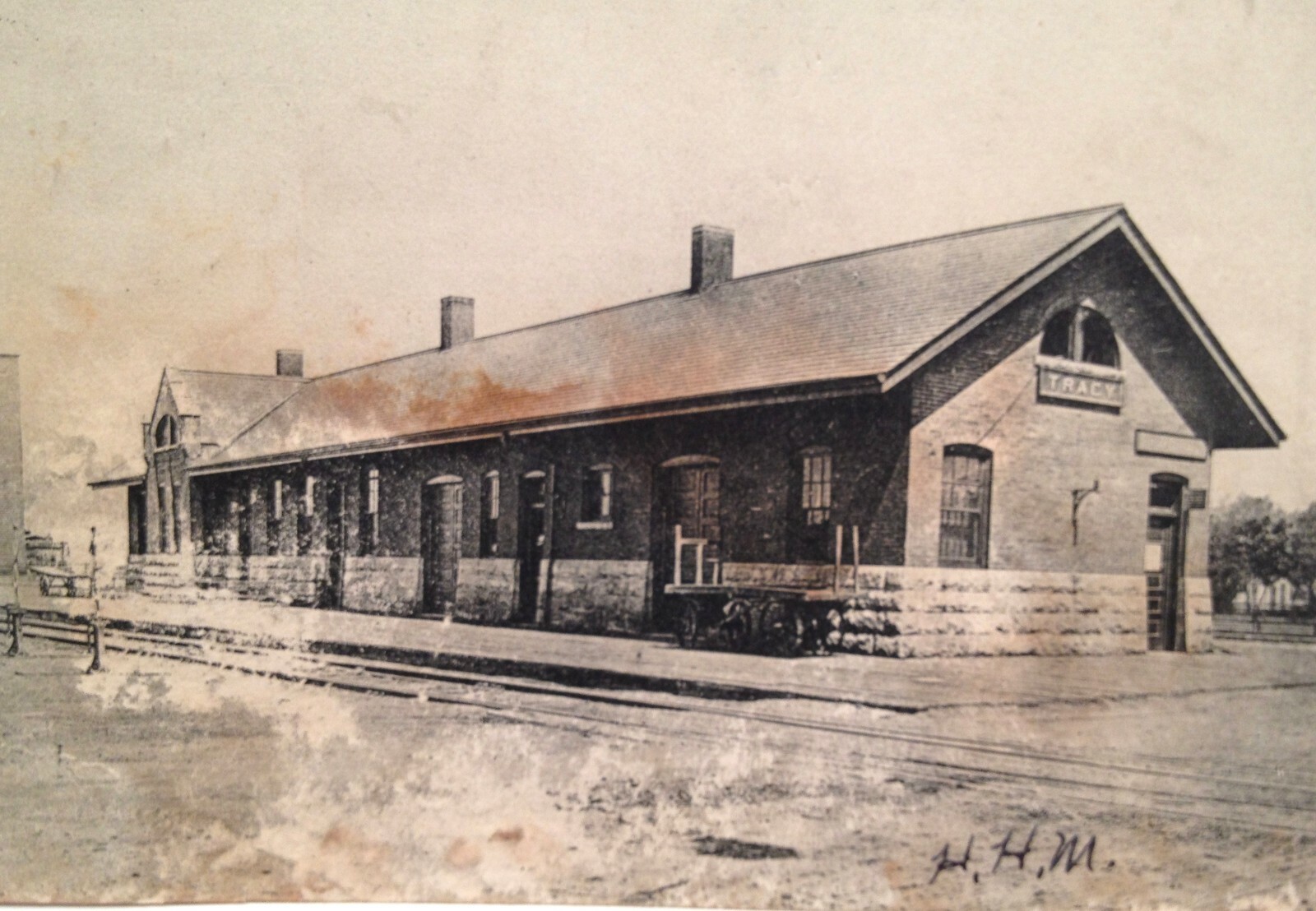 Vintage 1911-1915  Railroad Depot, School, Welcome To Tracy MN 3 RPPC Postcards