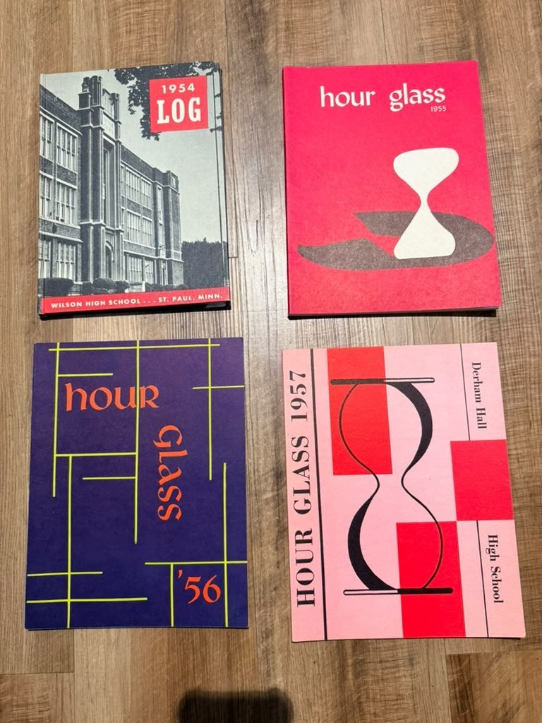 Vintage 1954-1957 High School Yearbook Lot of 4 Wilson Derham Hall St Paul MN