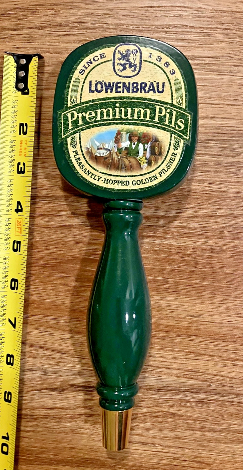Lowenbrau Beer Tap Handle Knob Keg Bar Top Draft Brewing Vintage Premium Pilsner
